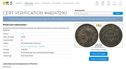 WORLD RESOURCEKINGŹۤ㤨1823/2 PCGS AU $14,500 PCGSʥ 饤 UNC! 㡼ץСǡȥ顼 1CפβǤʤ735,900ߤˤʤޤ