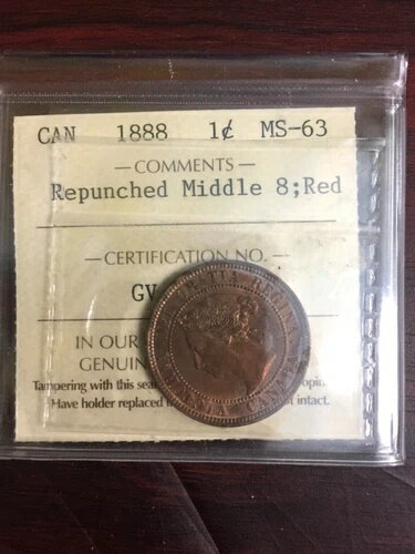 カナダ - 1888 年ラージ セント - ICCS MS63RB - 美しいチョコレート ブラウンの表面!