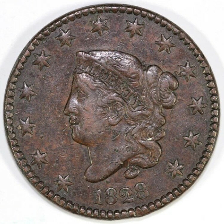 1828年 1セント マトロンヘッド ラージセント