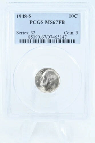 1948-S PCGS MS67FB ルーズベルト ダイム 