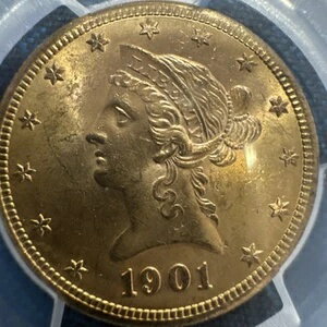 WORLD RESOURCEKINGŹۤ㤨Pcgs 1901-S 10ɥ르 Хƥإå MS63+  2300ɥʾפβǤʤ605,000ߤˤʤޤ