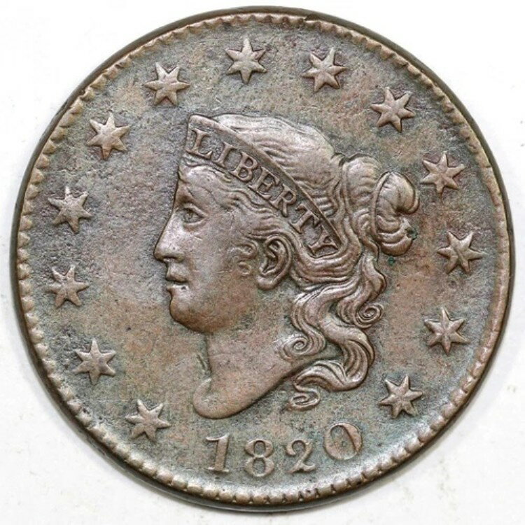 1820年 1セント マトロンヘッド ラージセント