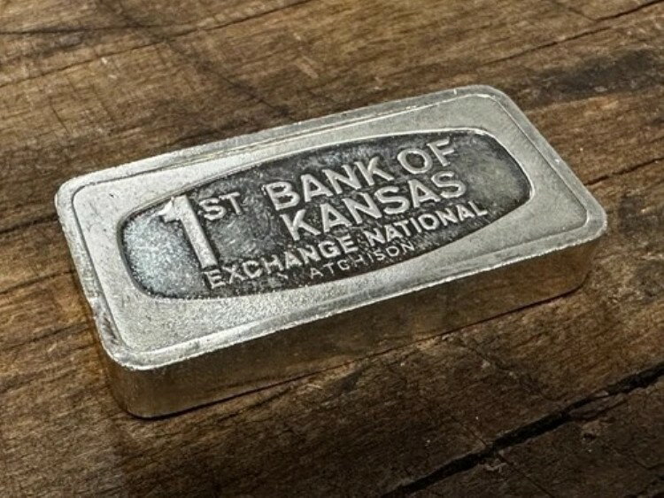 シルバーバー - 1971年 ファースト・ナショナル・バンク カンザスシティ ミズーリ フランクリン・ミント 925