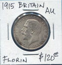 イギリス - 素晴らしい歴史的ジョージ5世シルバーフローリン、1915年、KM# 817