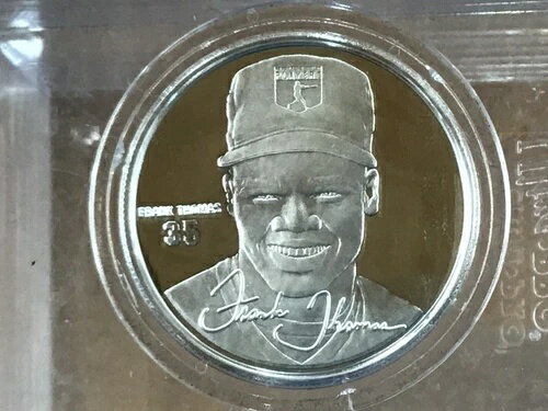 1994年 ハイランドミント フランク・トーマス .999 ファイン DCAM プルーフ シルバー スポーツ ラウン..