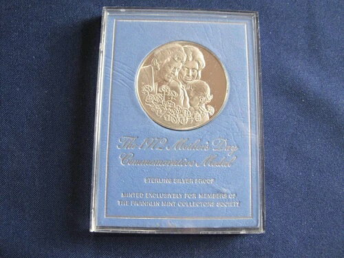 1972年フランクリンミント母の日記念銀製アートメダル P2814
