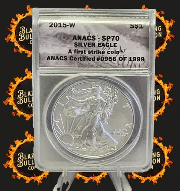 2015 W ASE シルバーイーグル ANACS SP70 