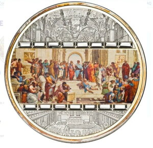 2008年 芸術の傑作 アテネ学院 ラファエル・サンティ 3オンス 銀貨