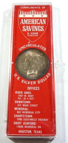 1922年 アメリカ貯蓄貸付組合 平和銀貨 美しい色調