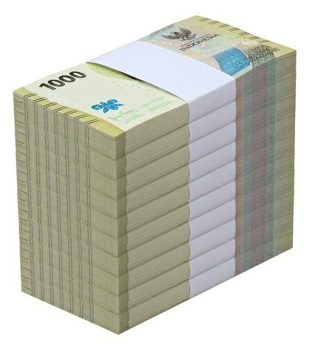 インドネシア 1000ルピア、2022年、P-162a.1、UNC X 1000 PCS レンガ