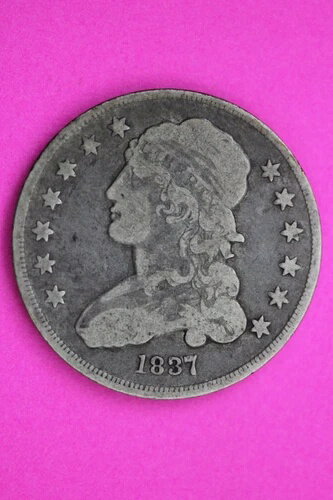 1837年 バストキャップクォーター レディリバティ レアシルバーキーデイトコイン 正規品 R3 0567N