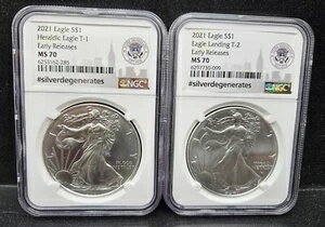 2021ǯ ꥫ С  T1 T2 å - NGC ER MS70 #silverdegenerates ٥