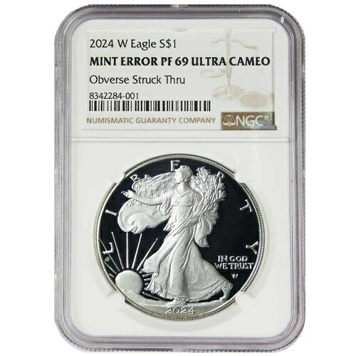 2024-W プルーフ 1ドル アメリカン シルバー イーグル NGC PF69UC ミントエラー ブラウンラベル