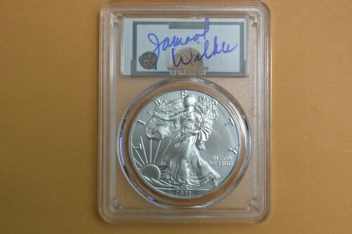2021年 1ドル アメリカン シルバー イーグル 1オンス PCGS MS70 初日発行 ジャマール・ウィルクス