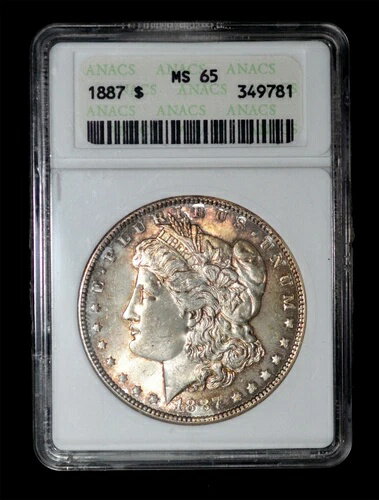 ANACS MS65 1887 1ドル モルガン・ダラー(3)