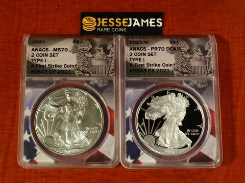 2021 W プルーフ & UNC シルバー イーグ