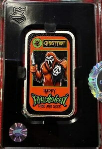 ポスタルエクスプレスミント ハロウィン 2024 ゴーストフット #40/75 .999 シルバー 1オンスバー