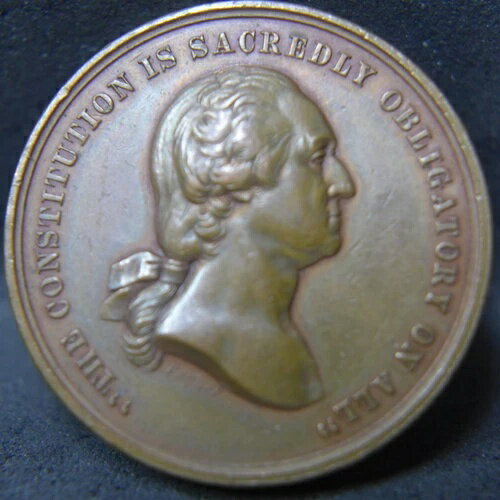 1861年オリジナル米国忠誠宣誓ジョージ・ワシントン米国造幣局メダル - AU