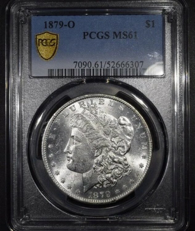 1879-O モルガン銀貨「PCGS MS61」*2点目以降は送料無料*