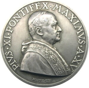 メダル - ピウス11世 教皇在位15年 1936年 - ローマ教皇庁の新司教座