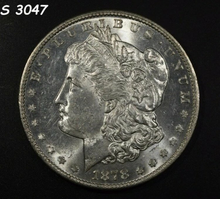 1878-S モルガン銀貨「GEM BU」*1点目以降送料無料*