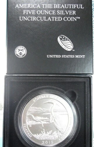 2015-P 標本ボンベイフック 5オンス シルバークォーター オリジナル米国造幣局ボックス＆COA SN4