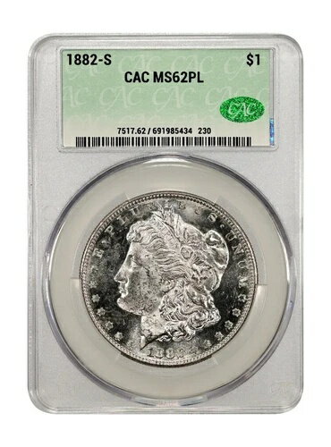 1882-S MS62PL モルガン銀貨 CACG(3)
