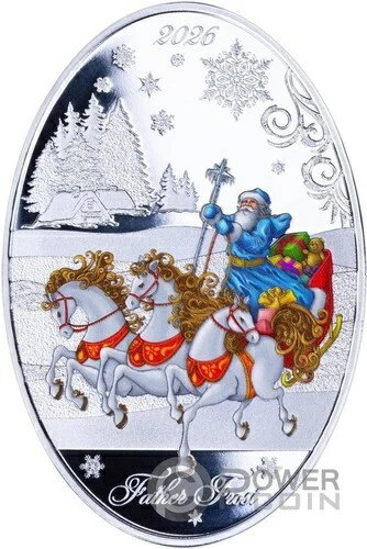 ファーザーフロスト マトリョーシカ人形 1オンス 銀貨 5ドル ソロモン諸島 2026年