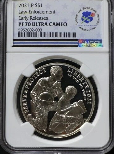 2021年 法執行機関 シルバーダラー NGC PF70??完璧な品質??早期リリース
