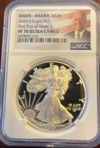2020 S バイデンハリス 2020 NGC PF 70 ウルトラカメオ 発行初日(3)