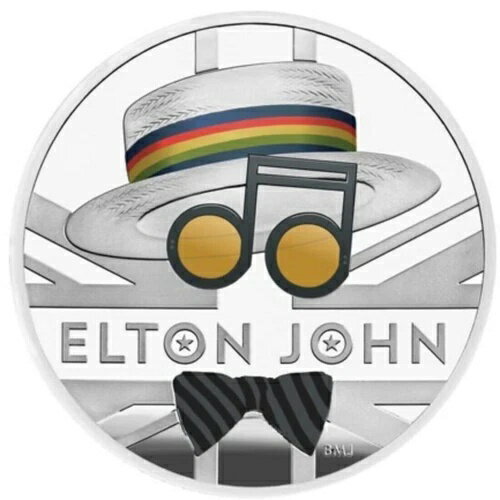 エルトン・ジョン ミュージックレジェンド 1オンス 2ポンド シルバーコイン イギリス 2020