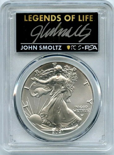 2021 ASE $1 タイプ2 PCGS PSA MS70 レジェンド・オブ・ライフ ジョン・スモルツ アトランタ・ブレーブス HOF