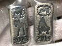 *2018&2019*1オンスエキゾチックなインゴット.999ファインシルバー - YPSによって注がれます**非常にまれです** wa *2018 & 2019* 1oz Exotic Ingot .999 Fine Silver - Poured by YPS **VERY RARE**(3)
