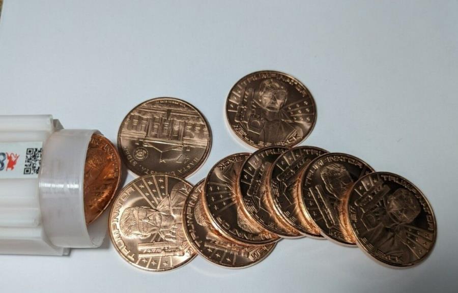 yɔi/iۏ؏tz AeB[NRC _RC [] gsl[^[hihgv1IXEh-20RC[ TRUMPINATOR DONALD TRUMP COPPER 1 OUNCE ROUNDS - 20 Coin Roll