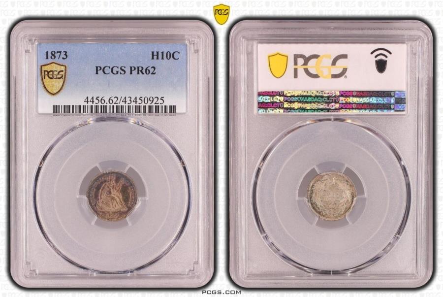 yɔi/iۏ؏tz AeB[NRC _RC [] 1873 P Liberty͔_CPCGS PR-62𒅐Ȃ܂ 1873 P Liberty Seated Half Dime PCGS PR-62