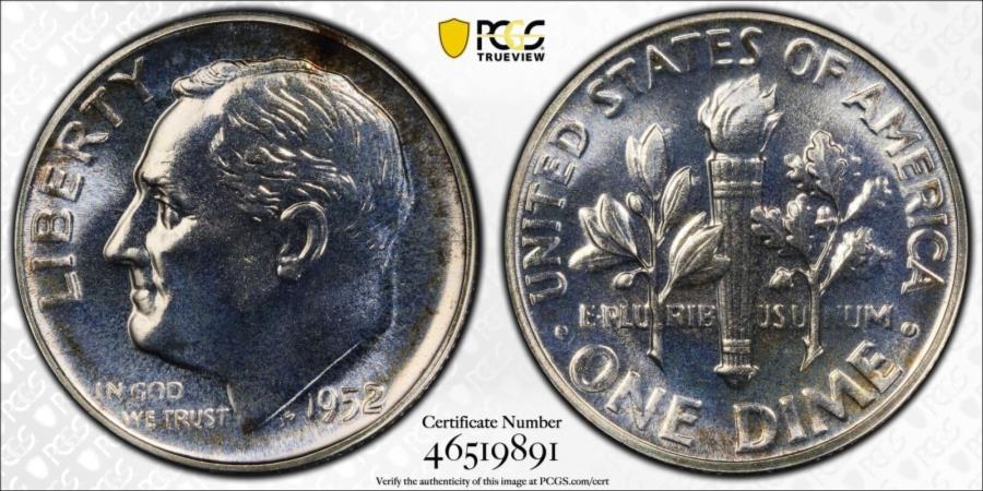 yɔi/iۏ؏tz AeB[NRC _RC [] 1952 P Dimes Roosevelt PCGS PR-67 1952 P Dimes Roosevelt PCGS PR-67