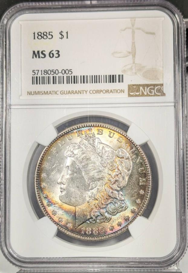 yɔi/iۏ؏tz AeB[NRC _RC [] 1885 PKVo[_[NGC MS-63 1885 P Morgan Silver Dollar NGC MS-63