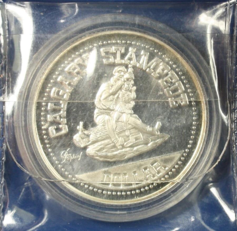 ڶ/ʼݾڽա ƥ 󥳥 [̵] 1980 Calgary Stampede Trade Dollar Proof Issue 17.999ե󥷥С 1980 Calgary Stampede Trade Dollar Proof Issue 17 Grams .999 Fine Silver