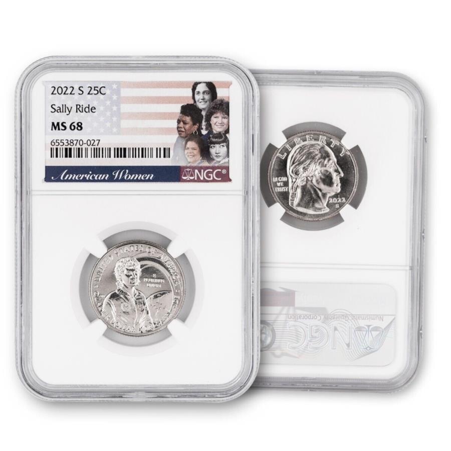 yɔi/iۏ؏tz AeB[NRC _RC [] 2022 S Sally Ride 25C NGC MS 68 American Women Quarte 2022 S Sally Ride 25c NGC MS 68 American Women Quarter