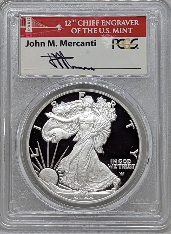 yɔi/iۏ؏tz AeB[NRC _RC [] 2022 WVo[AJC[OAhoXh[XPCGS PF70 DCAM MERCANTI 2022 W Silver American Eagle Advanced Release PCGS PF70 DCAM Mercanti Signature