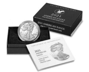 【極美品/品質保証書付】 アンティークコイン モダンコイン [送料無料] 2021 wプルーフシルバーイーグルタイプ2米国ミントから直接購入した 2021 w proof silver eagle type 2 purchased directly from the us mint