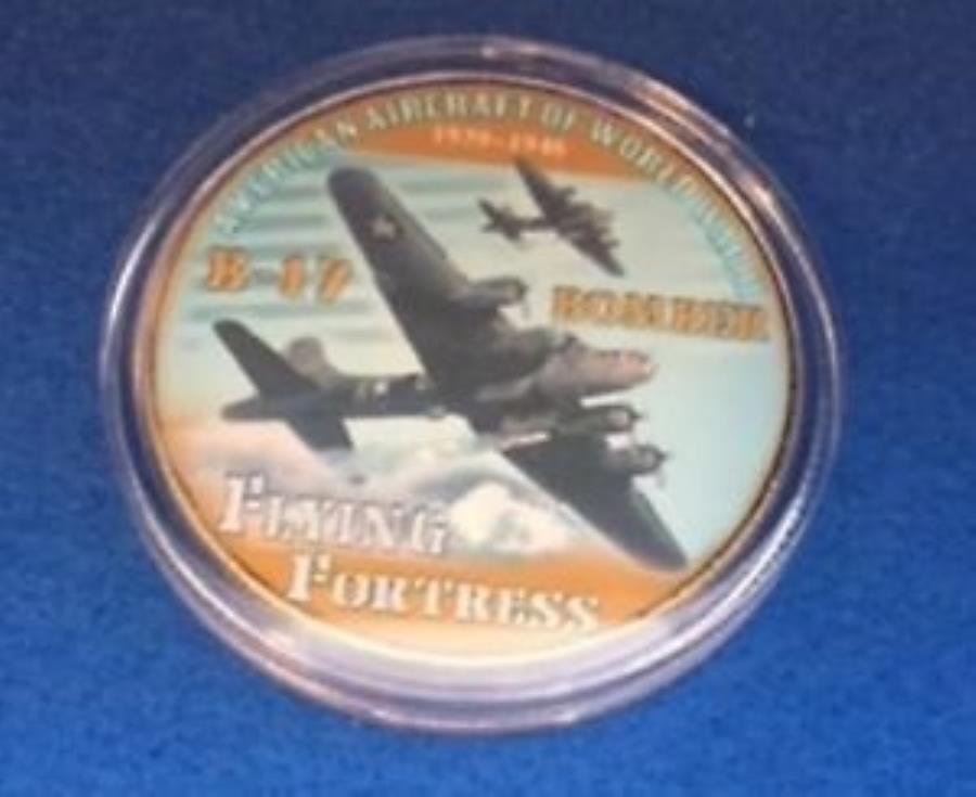 【極美品/品質保証書付】 アンティークコイン モダンコイン [送料無料] 第二次世界大戦の航空機B-17フライング要塞コイン Aircraft Of World War II B-17 Flying Fortress Coin