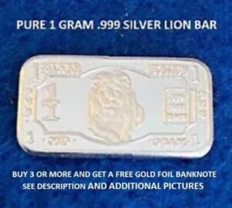 饤-1GR G .999եԥ奢åɥСޥꥪС LION - 1 GRAM GR G .999 Fine P...