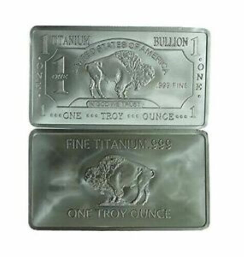 【極美品/品質保証書付】 アンティークコイン モダンコイン [送料無料] 1 OZ One Troy Ounce American Buffalo .999 Pure Titanium Bullion Bar Ti Element 1 oz One Troy Ounce American Buffalo .999 Pure Titanium Bullion Bar Ti Element