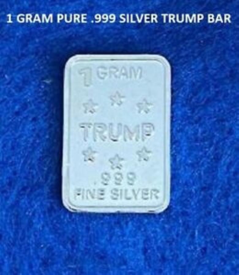 yɔi/iۏ؏tz AeB[NRC _RC [] gv-1OGR G .999t@CsA\bhVo[Io[ TRUMP - 1 GRAM GR G .999 Fine Pure Solid Silver Bullion Bar