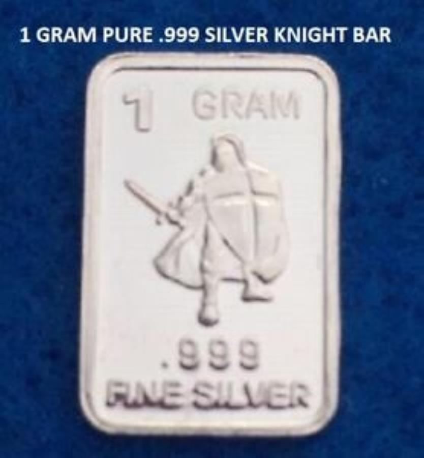 ڶ/ʼݾڽա ƥ 󥳥 [̵] -1GR G .999եԥ奢åɥСޥꥪС KNIGHT - 1 GRAM GR G .999 Fine Pure Solid Silver Bullion Bar