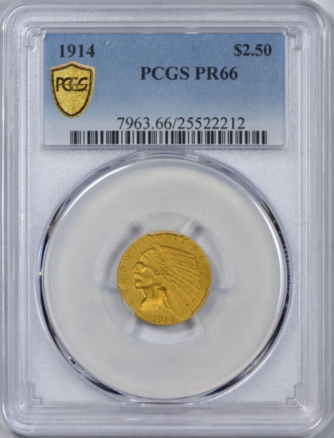 ڶ/ʼݾڽա ƥ 󥳥 [̵] 1914 $ 2.50PCGS PR66-餷ϥɥץߥޥåȥץ롼-Pop 4/6 1914 $2.50 Indian PCGS PR66 - Wonderful High-End Premium M...