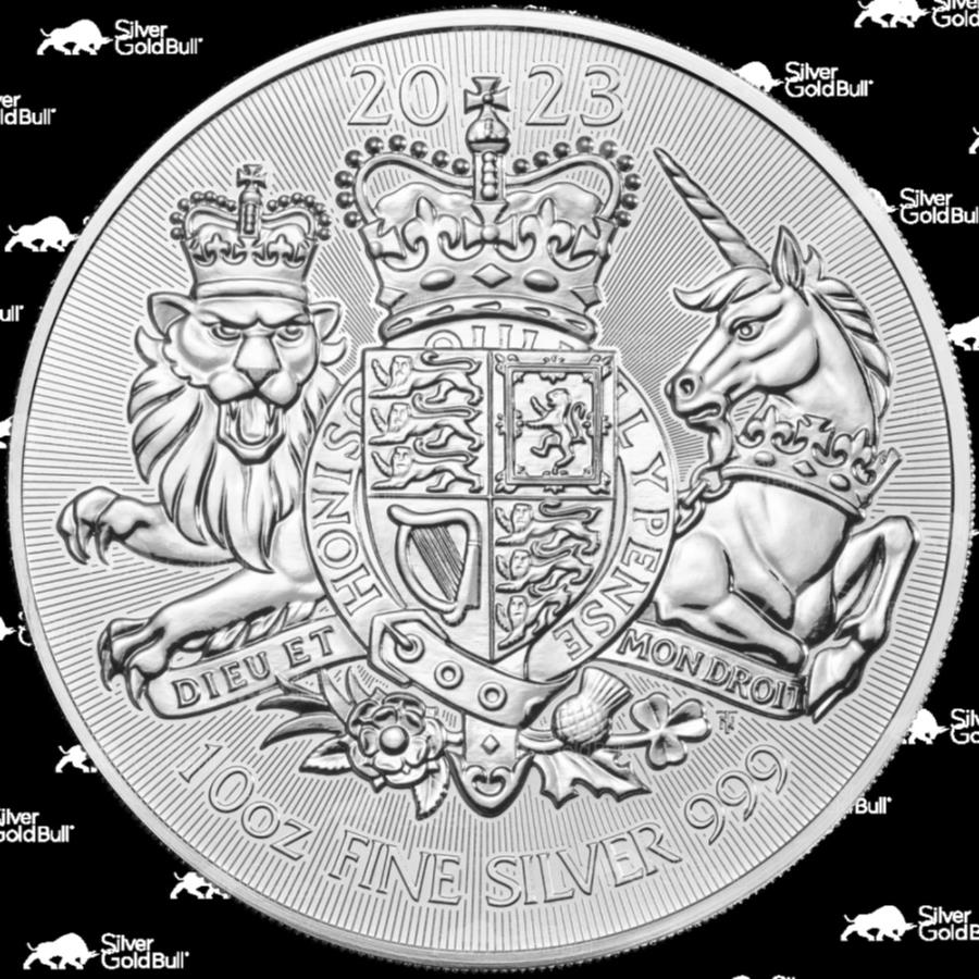 yɔi/iۏ؏tz AeB[NRC _RC [] 10IX2023CA[YVo[RC|C~g 10 oz 2023 Royal Arms Silver Coin | The Royal Mint