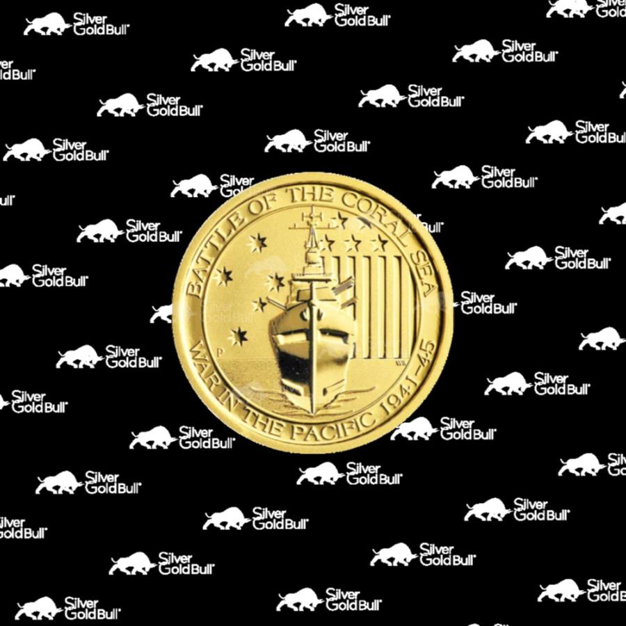 yɔi/iۏ؏tz AeB[NRC _RC [] TS݂̋1/4IX̐킢|p[X~g 1/4 oz Battle of the Coral Sea Gold Coin | Perth Mint