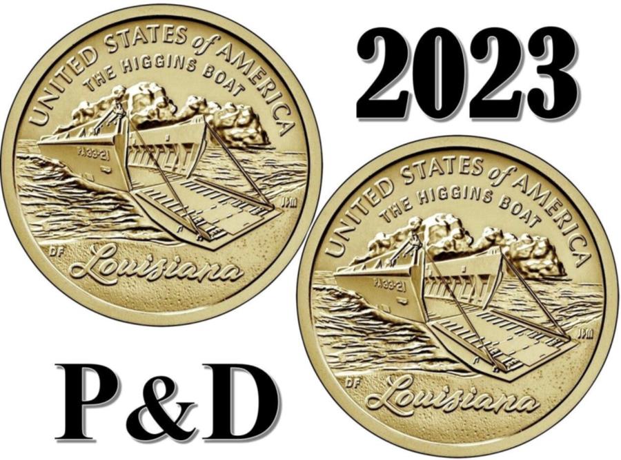 yɔi/iۏ؏tz AeB[NRC _RC [] 2023 PDZbgCmx[Vh$ 1-CWAi-US~g 2023 P&D Set INNOVATION DOLLAR $1 - Louisiana - US Mint